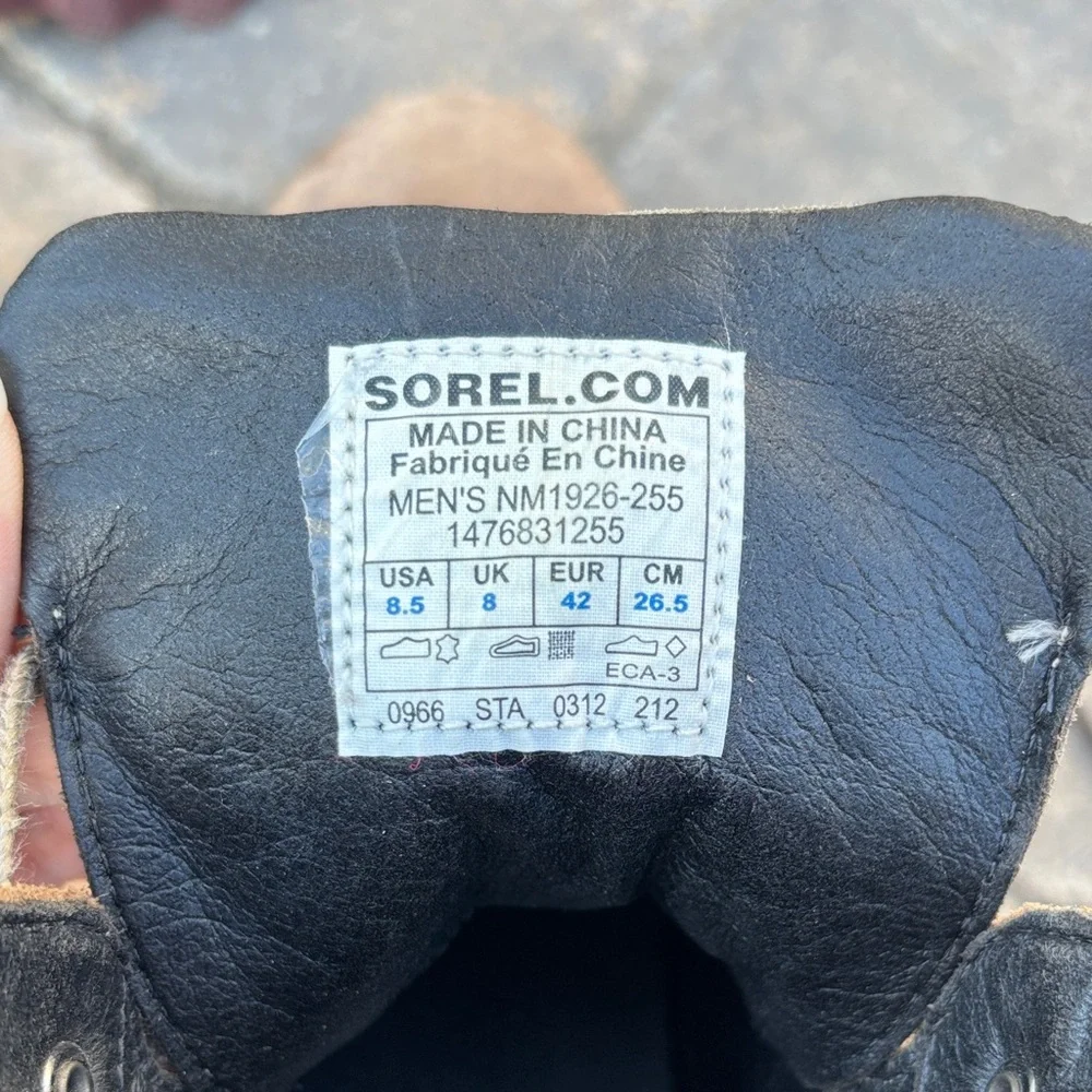Sorel Men's Brown‎ and Gray Leather Boots